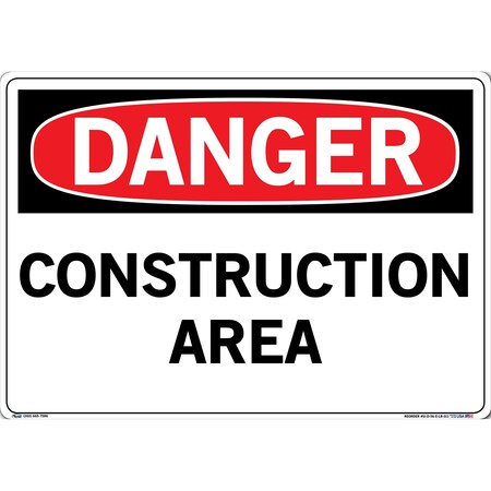 Vestil Vinyl Label Sign, 14-1/2" Height, 20-1/2" Width, Vinyl Label, Rectangle, English SI-D-56-E-LB-011